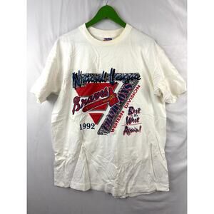 Vintage 1992 Atlanta Braves NL West Champs T-Shirt XL MLB 90s Single Stitch USA